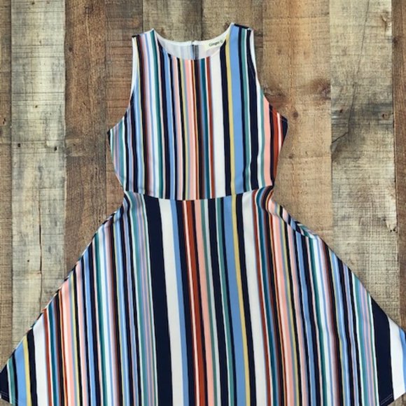 Vertical Stripe Spring Dress - Picture 1 of 3